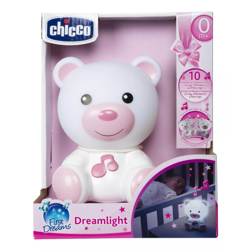 Chicco Lámpara Osito Dulces Sueños, Color Rosa