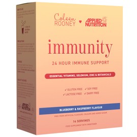 Applied Nutrition - Coleen Rooney - Immunity Powder - Vitamin & Mineral Boost - Best 24-Hour Immune Support - Best Vegan Immunity Defense - Enhanced Vitality - (14 Servings) (Blueberry & Raspberry)