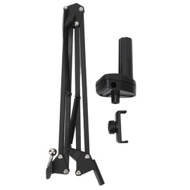 Overhead Video Stand Phone Holder Articulating Arm Phone Mount Supports Smartphones Up to 6.8 Inches 360 Degree Rotation