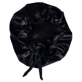 Satin Bonnet Silk Bonnet for Sleeping Double Layer Satin Lined Hair Bonnet with Tie Band Bonnets for Women Natural Curly Hair
