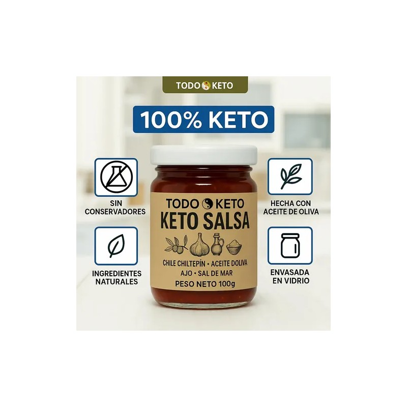 Salsa Keto Chiltepin Con Aceite De Oliva Sin Conservadores