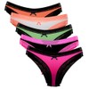 Lemila Microfibre Briefs Pack of 5, 1 x pink, black,