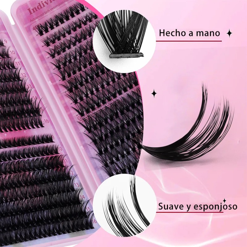 Kit De Extensión 640 Natural Lash Curl D 30d+40d+50d