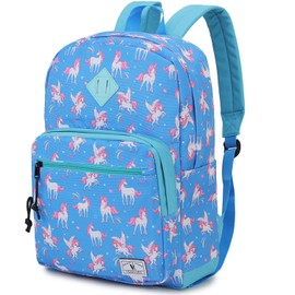 School Backpack,VONXURY Unicorn Classic Lightweight Water Resistant Causal Daypack for Teens Boys Girls (Blue)