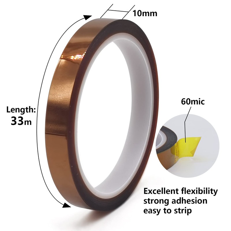 BOMEI PACK Polyimide High Temperature Resistant Tape, Heat Resistant Tape