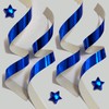 500-Strip Blue Foil Paper Strips for Making Origami Stars, Lucky