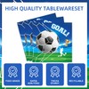 141Pcs Soccer Birthday Party Decorations Birthday Plates and Napkins, Tablecloth,