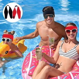 XBFOCNH 2 Pieces Swimming Headband, Adult Ear Protection Headband, Headbands for Men and Women, Elastic Neoprene Hair Band, Adult Swimming Ear Headband (M)