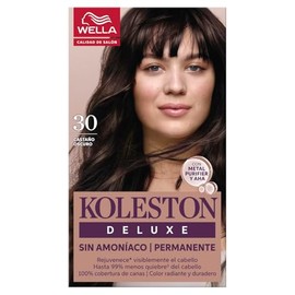 Koleston Deluxe Tinte Permanente Sin Amoniaco 30 Castaño Oscuro | Crema, Coloración del pelo, Nutritivo, Realce del brillo, Resistente, Todo tipo de c