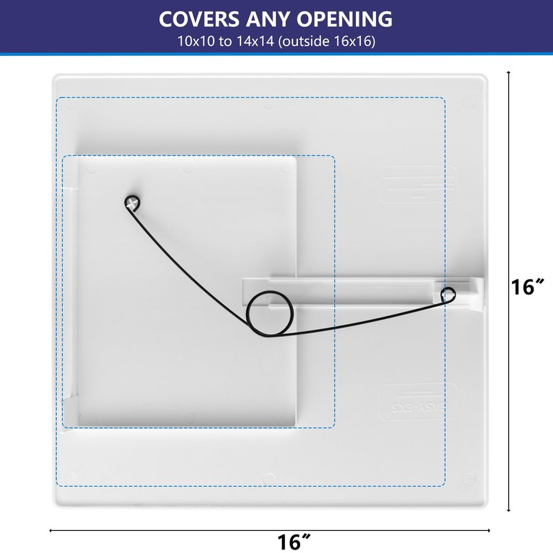 EASY-EXS Access Panels Spring-Fit 14"x14" (External 16"x16") Square (SAP1414) for