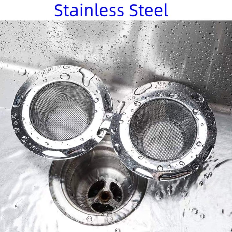 2 Pack 4.5" Kitchen Sink Drain Strainers, Stainless Steel Drain