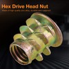 Jeffergarden 50pcs Insert Nuts Zinc Alloy Hex Nuts Embedded Nuts