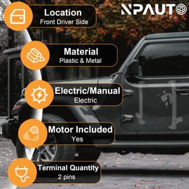 NPAUTO Front Driver Side Power Window Regulator with Motor fit for 2002-2009 Chevy Trailblazer EXT, GMC Envoy XL XUV, 2004-2007 Buick Rainier, 2003-2008 Isuzu Ascender, Olds Bravada, Saab 9-7X, Left