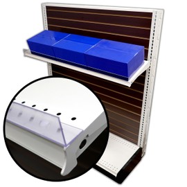 Shelf Fence for Gondola or Wood Shelves, Transparent Clear Front Lips for Retail Shelving & Store Aisles, 1.5" H x 48" L, 5 Pack