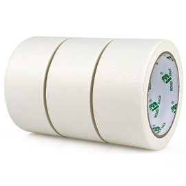 White Masking Tape Decorative Writable White Painters Tape for Arts & Crafts,3 Rolls Pack, 48mm x 30m Per Roll BOMEI PACK