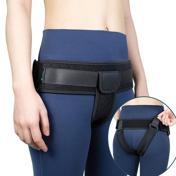 JOMECA Pelvic Support Belt for Prolapse, Pro Band Brace for Vulvar Varicosities, SPD Treatment, LCS, Groin, Pelvic Floor, Organ Prolapse Support Relieve Tilted or Twisted Pelvis Girdle Pain (Large)