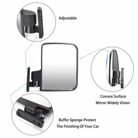 MadJax Golf Cart Side Mirror Set | 180° Fully Adjustable Golf Cart Mirror Universal Design | Sold as Pair