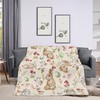 FJTP Luxury Plush Easter Blanket Cute Bunny Easter Egg Flower