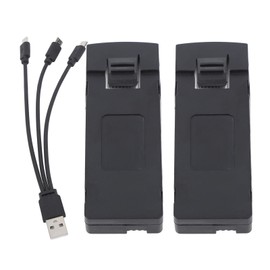 2PCS 3.7v 2600mah RC Aircraft Lithium Battery with Charge Line for KY603 KY605 K7 Medium Folding RC Aircraft