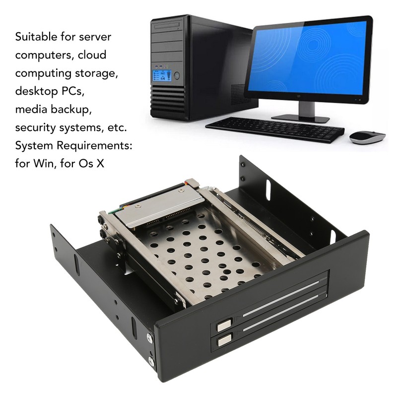 2.5in Internal HDD Enclosure Dual Bay SATA II Interface 7mm