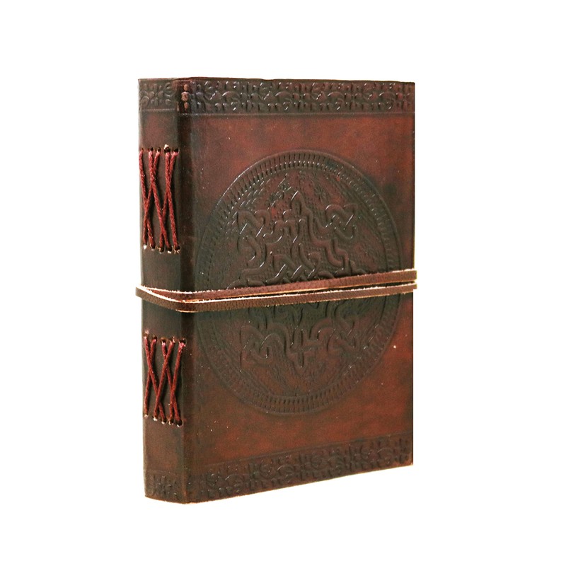 18 cm New Age Celtic Knot Leather Blank Book grimoire