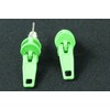Miniblings Zip Stud Earrings Upcycling Light Green Handmade Fashion Jewellery