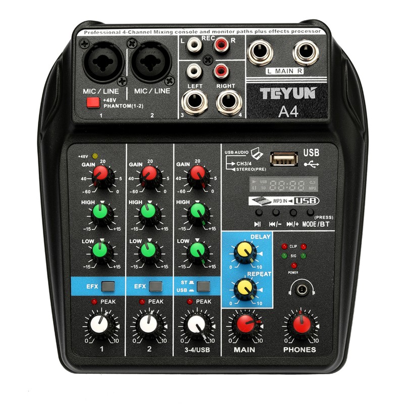 TU04 BT Sound Mixing Console Record 5V 2A Phantom Power