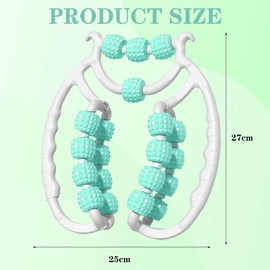 RANJIMA Cellulite Massagegerät, Massageroller Beine, 20 Räder Cellulite Roller, Anti Cellulite Massagegerät Beine, Massage Roller für Beine, Oberschenkel, Glutee, Nacken, Fuß und Armmassage, Grün