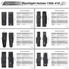 6-Pack Flashlight Holster T306~T410,Tactical Flashlight Holster, Flashlight Pouch Holster, Nylon Flashlight Torch Pouch（Holster 6Set）