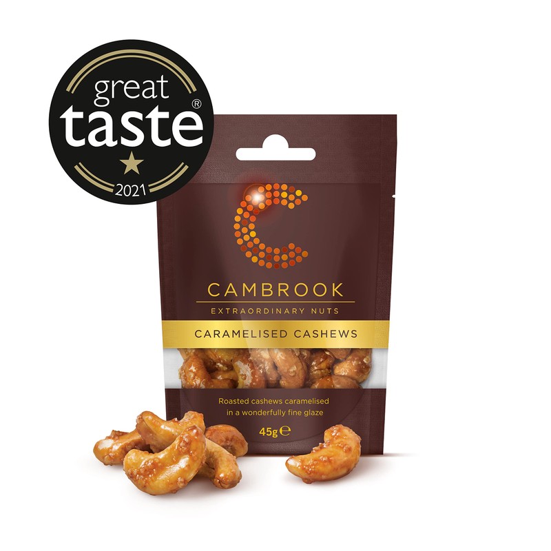 Cambrook - Caramelised Cashews, 45g Bag