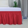 PureFit Wrap Around Ruffled Bed Skirt with Adjustable Elastic Belt