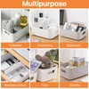 Akamino 10 Pcs Plastic Storage Boxes, 20.5X14X7Cm White Storage Baskets