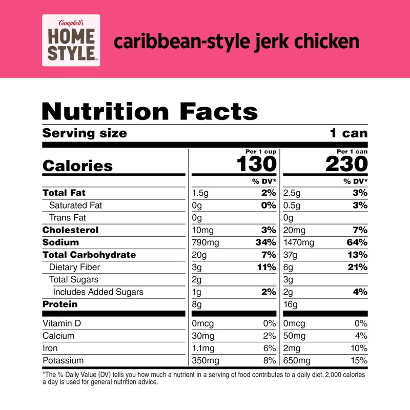 Campbell's Homestyle Caribbean-Style Jerk Chicken Soup, 16.1 OZ Can
