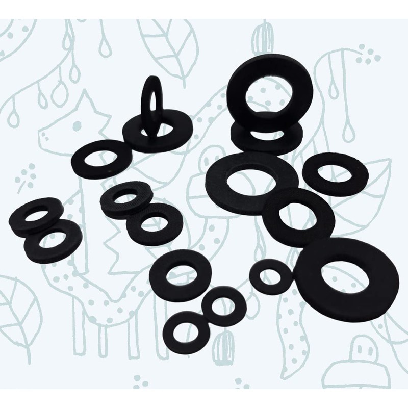 M3 Black Rubber Washers DIN 125 (Pack of 20) From