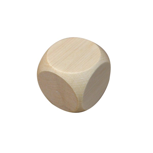 5x Wooden Plain Dice Dices Cube Cubes Blank Plain Unpainted