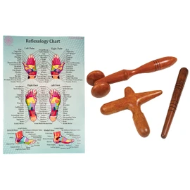 Massage toolsets for Professionals Foot Hand Massage Wooden Stick Reflexology Multi Available. (Set F)