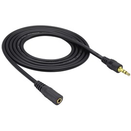 HCFeng 3 Pole 3.5mm Audio Cable 3.5mm Stereo Male to Female Extension Audio Cable Cord 3.5mm Jack Stereo Audio Cable for Microphones, Smartphone Headphones Stereo[1.5m/4.9ft/2pack-M/F]