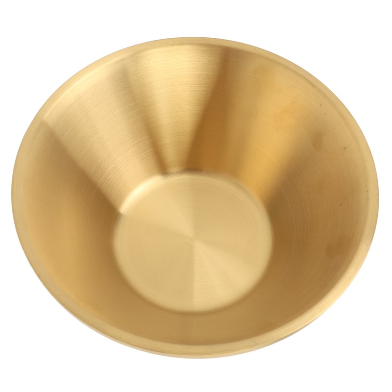 Stainless Steel Salad Bowls Gold Double Layer Exquisite Decorative Gold