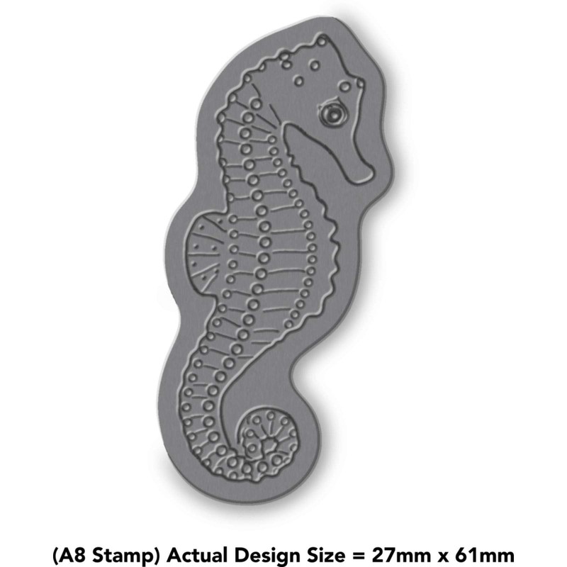 'Seahorse' Rubber Stamp - Unmounted Design for Crafting & Scrapbooking,
