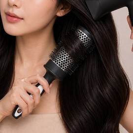 Forpe Damage-free premium roll brush, 1 piece, medium size aluminum black 5.7cm / 포르페 손상 없는 프리미엄 롤브러쉬, 1개, 중형 알루미늄 블랙 5.7cm