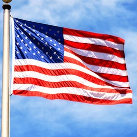 Ancivon 3x5 ft American Flag for Outdoor Display - 100% USA | 250GSM Heavy Duty Wind Tough | Embroidered Stars & Sewn Stripes | Suitable for Patriotic Decorations & High Wind Areas