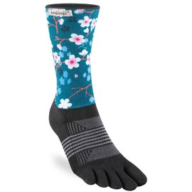 Injinji Women's Spectrum Trail Midweight Crew Socks, Blossom