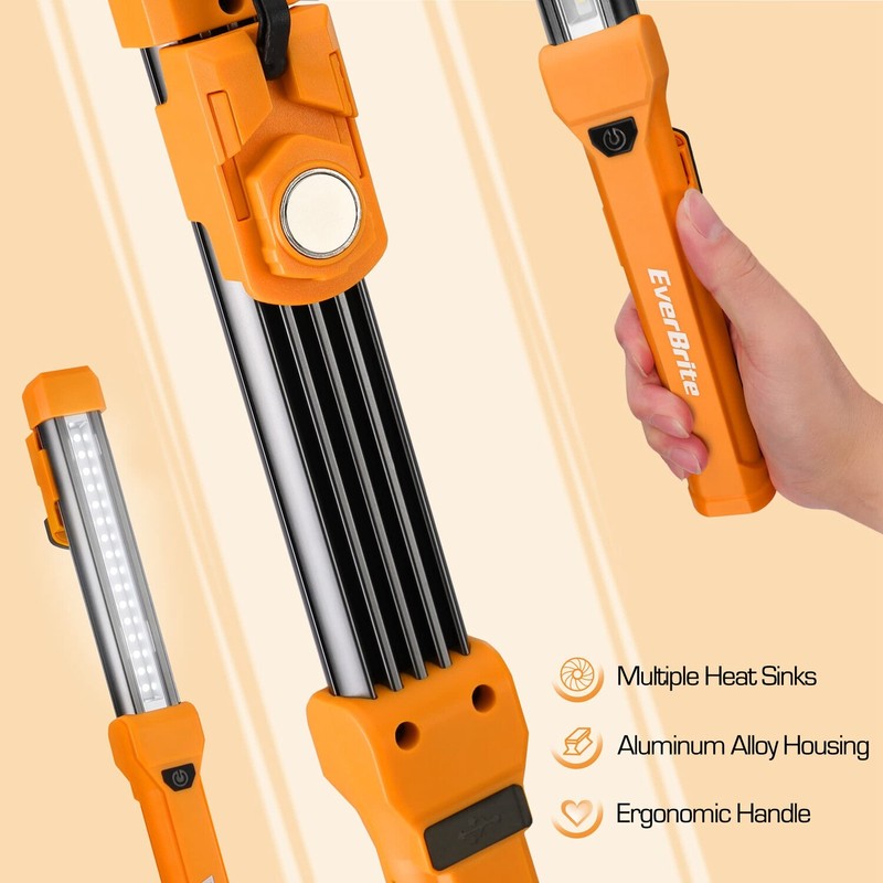 EverBrite 1000LM LED Work Light Rechargeable Work Light for Mechanics