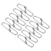 PATIKIL 100pcs 25kg Stainless Steel Swivel Slide Ring Duo Lock