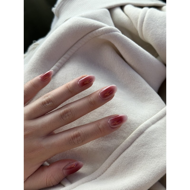 [Highly recommendedTanghulu Nail] Plum Melting Lip Glow - Almond flat