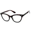 AStyles Vintage Inspired Half Tinted Frame Clear Lens Cat Eye