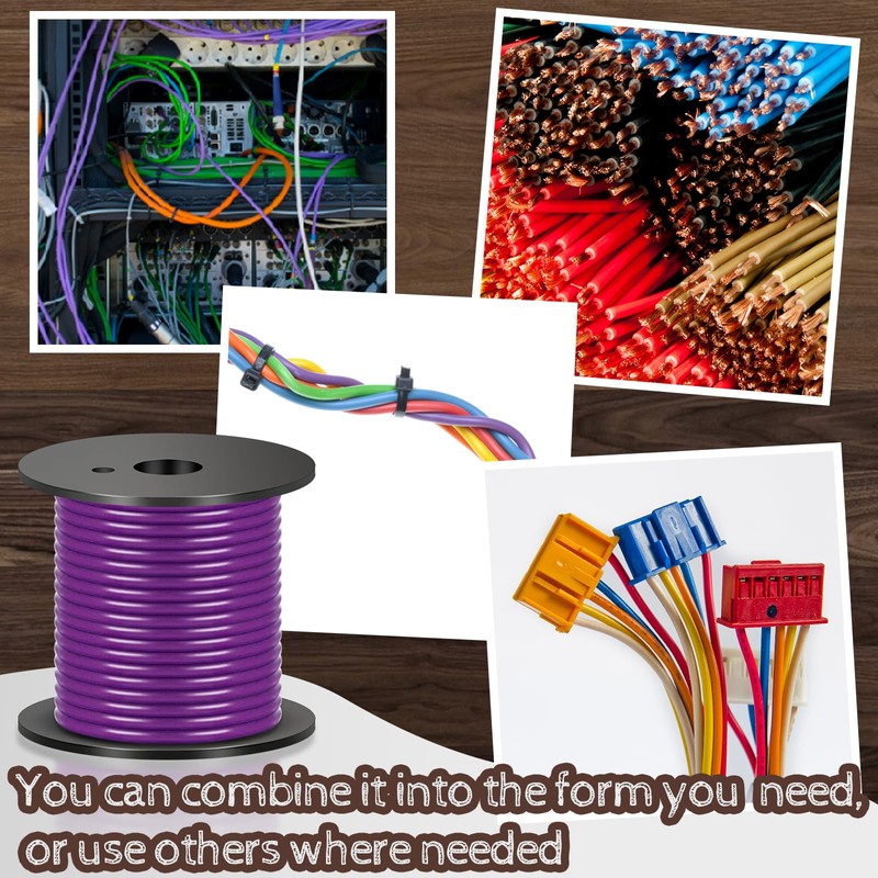 Gisafai 10 Pcs 22 Gauge Wire 100 ft Per Roll