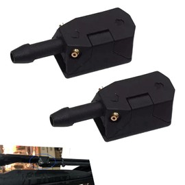 yorpyep Windshield Nozzle, 4 Hole 360 Degree Uniform Spray Wiper Arm Nozzle, Portable Mini Window Sprayer, for Most Cars and Trucks Front Windshield Wiper Arm Accessories (Black)