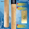 WEDO Brass Flat Hammer 2000g(4lb), Sledge Hammer with Fiberglass Handle,