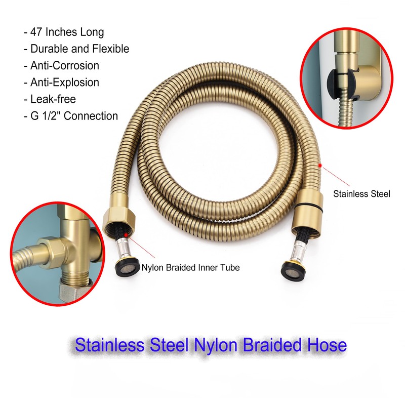 Senhozi Stainless Steel Bidet Sprayer for Toilet, Gold Finish with